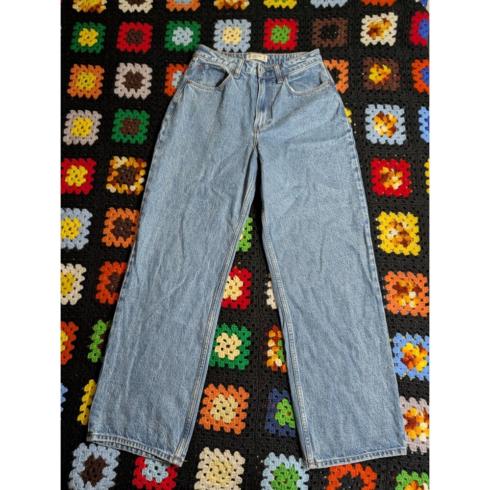 Abercrombie & Fitch Light Blue High-Rise Straight Jeans